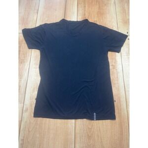 RBX Women's V Neck Short Sleeve Activewear‎ T-Shirt  Black Athletic Top fits M